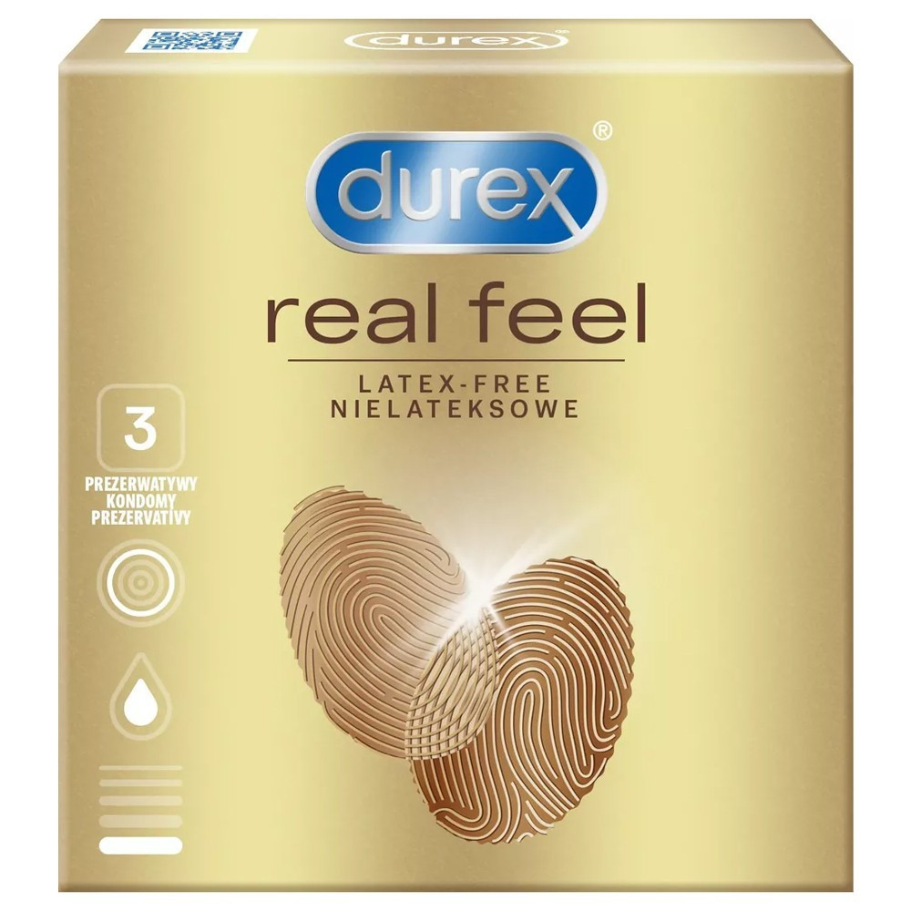 Durex Real Feel latex mentes óvszer 3 db Óvszer Webáruhá