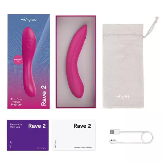 We-Vibe Rave 2. okos, kétmotoros G-Pont vibrátor (rózsaszín) (APP-os)