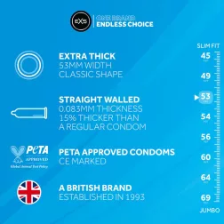 EXS Extra Thick vastagított falú óvszer (12 db)