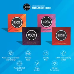 EXS – Mixed Flavoures 4 féle ízesített óvszer (144 db)