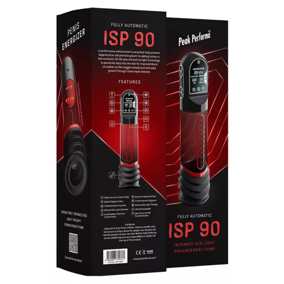 Peak Performa – ISP 90 automatikus, infravörös LED-es péniszpumpa digitális kijelzővel