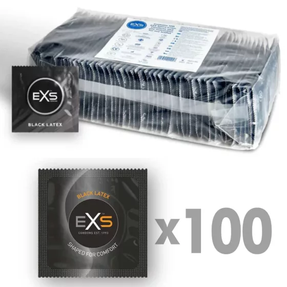EXS Black Latex fekete óvszer (100 db)