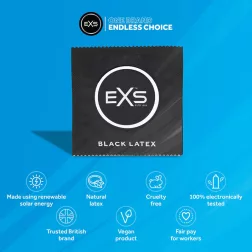 EXS Black Latex fekete óvszer (100 db)