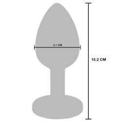   Buttocks The Glider vibrációs fém anál dildó, akkumulátorral (L méret  - 10,2 cm)
