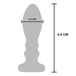   Buttocks The Slider vibrációs fém anál dildó, akkumulátorral (M méret  - 8,9 cm)