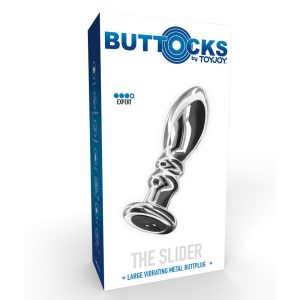 Buttocks The Slider vibrációs fém anál dildó, akkumulátorral (L méret  - 11,3 cm)