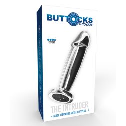   Buttocks The Intruder vibrációs fém anál dildó, akkumulátorral (11,8 cm)