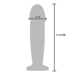   Buttocks The Intruder vibrációs fém anál dildó, akkumulátorral (11,8 cm)