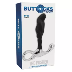  Buttocks – The Pusher fém prosztata dildó szilikonbevonatttal (M méret)