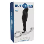   Buttocks – The Pusher fém prosztata dildó szilikonbevonatttal (L méret)