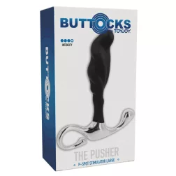   Buttocks – The Pusher fém prosztatadildó szilikonbevonatttal (L méret)