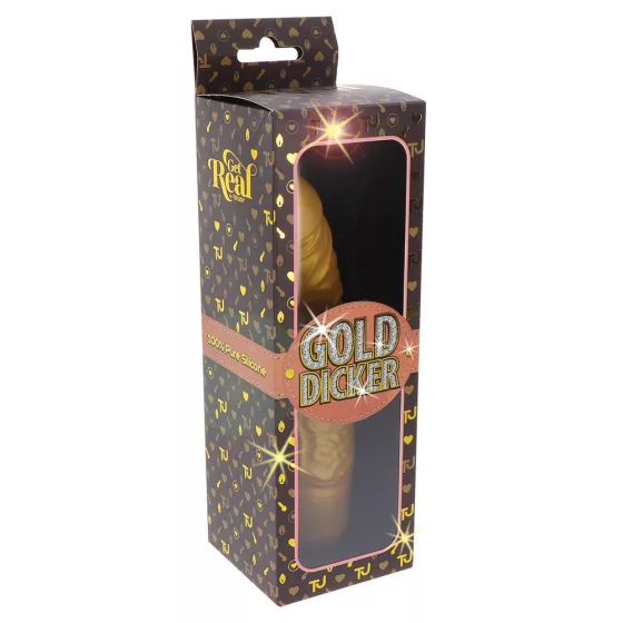 ToyJoy – Gold Dicker realisztikus vibrátor (arany)