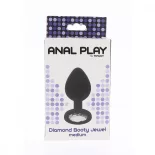   ToyJoy – Diamond Booty Jewel anál dildó áttetsző kristállyal (M méret)