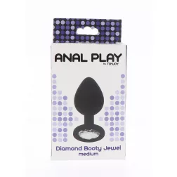   ToyJoy – Diamond Booty Jewel anál dildó áttetsző kristállyal (M méret)