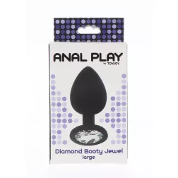   ToyJoy – Diamond Booty Jewel anál dildó áttetsző kristállyal (L méret)