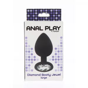 ToyJoy – Diamond Booty Jewel anál dildó áttetsző kristállyal (L méret)