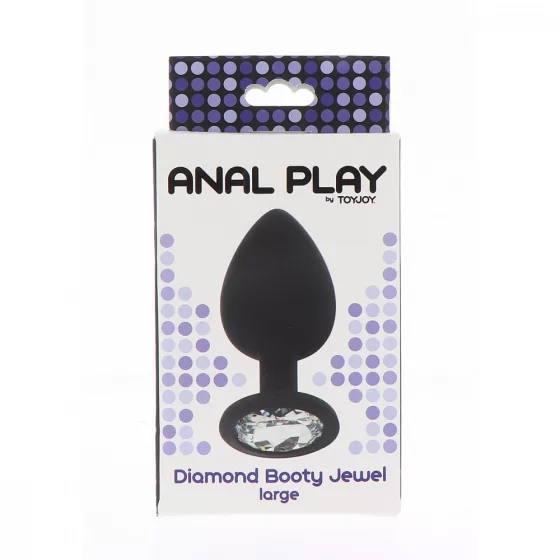 ToyJoy – Diamond Booty Jewel anál dildó áttetsző kristállyal (L méret)