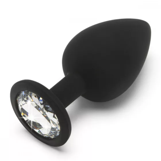 ToyJoy – Diamond Booty Jewel anál dildó áttetsző kristállyal (L méret)