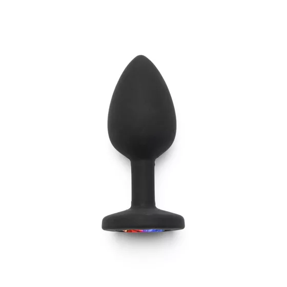 ToyJoy – Rainbow Booty Jewel szilikon anál dildó szivárványos akrildísszel (S méret)