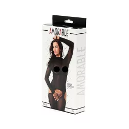 Amorable – fekete, áttetsző, alul nyitott cicaruha.