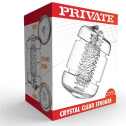   Private Crystal Clear punci és száj maszturbátor (áttetsző)