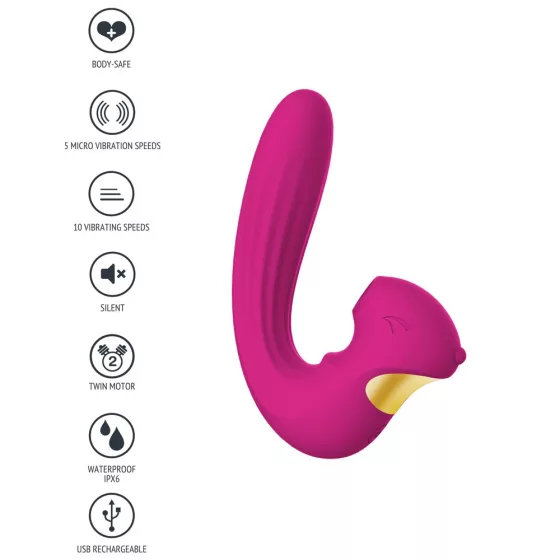 Xocoon Celestial Love vibrátor, léghullámos csiklóizgatóval