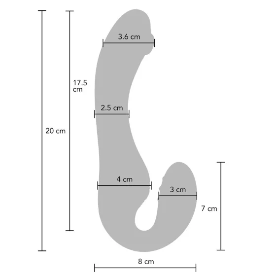 Xocoon Strapless Strap-On hárommotoros, hordható vibrátor, pulzációval