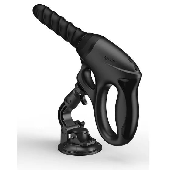 ToyJoy – Cadence PRO+ lökő/forgó/rezgő kézi szexgép, tapadótalppal (fekete)