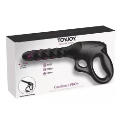   ToyJoy – Cadence PRO+ lökő/forgó/rezgő kézi szexgép, tapadótalppal (fekete)