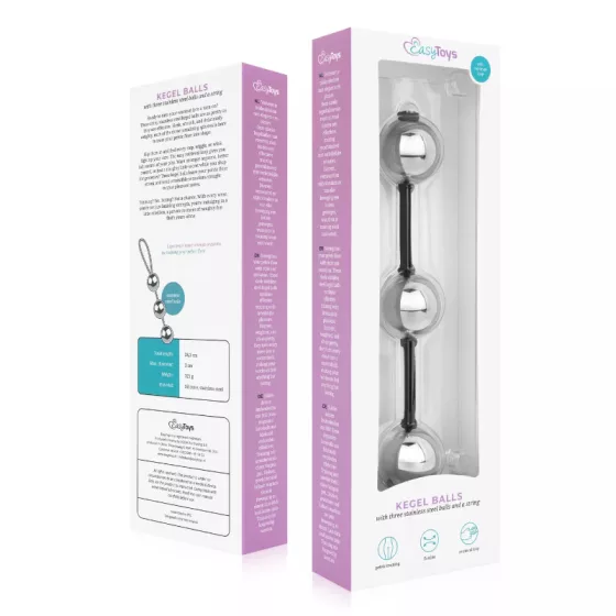 Easy Toys – három golyóból álló acél gésagolyószett szilikonpánton