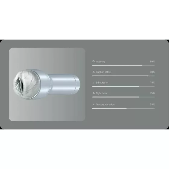 Kiiroo Feel - Argenta Kiros punci maszturbátor (ezüst bőrszín)