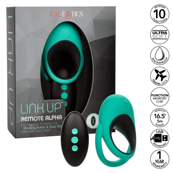 Calexotics Link Up Alpha vibrációs pénisz- és heregyűrű távirányítóval
