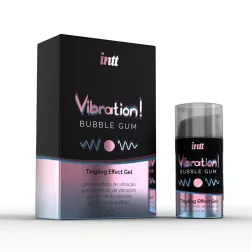   INTT – Vibration! Bubble Gum uniszex stimuláló gél eper aromával (15 ml) 