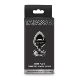   Taboom – Luxury anál dildó fekete kristállyal (S méret)