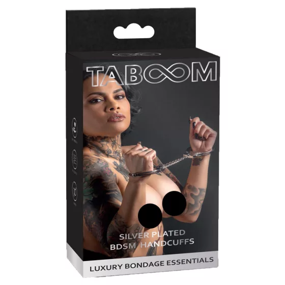 Taboom – Luxury ezüst színű, fém csuklóbilincs (226 g)