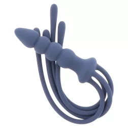   Taboom – Silicone Supreme korbács, dildós nyéllel, szilikonból