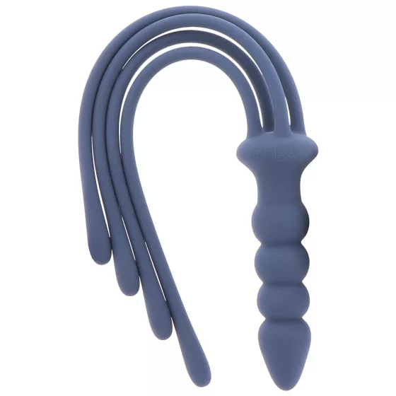 Taboom – Silicone Supreme korbács, dildós nyéllel, szilikonból