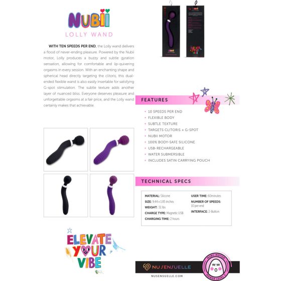 Nubii Lolly Wand kétmotoros masszírozógép