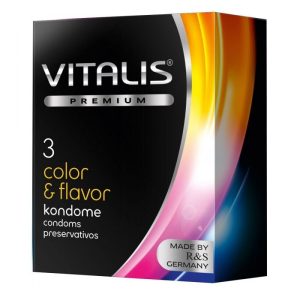 Vitalis Color & Flavour ízesített, színes óvszer (3 db)