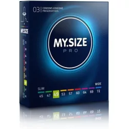 My Size – Pro 49. - 3 db egyedi méretű óvszer (49 mm)