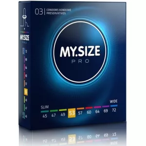 My Size – Pro 53. - egyedi méretű óvszer (53 mm, 3 db)