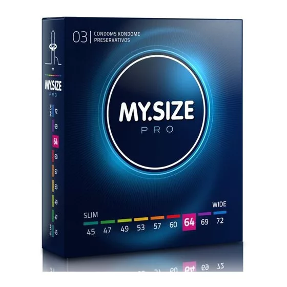 My Size – Pro 64. - 3 db egyedi méretű óvszer (64 mm)