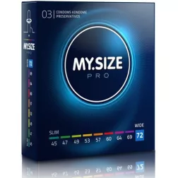My Size – Pro 72. - 3 db egyedi méretű óvszer (72 mm)
