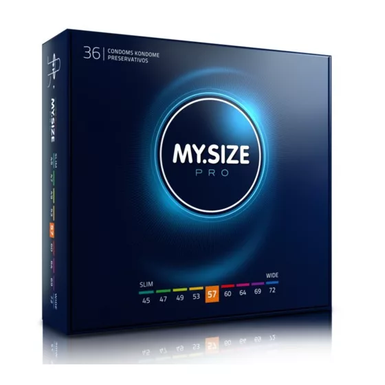 My Size – Pro 57. - 36 db egyedi méretű óvszer (57 mm)