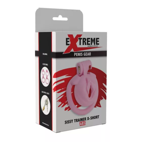 Hidden Desire – Sissy Trainer műanyag péniszlakat (pink, extra rövid)