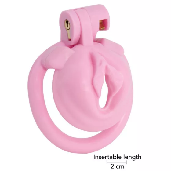 Hidden Desire – Sissy Trainer műanyag péniszlakat (pink, extra rövid)