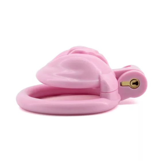 Hidden Desire – Sissy Trainer műanyag péniszlakat (pink, extra rövid)