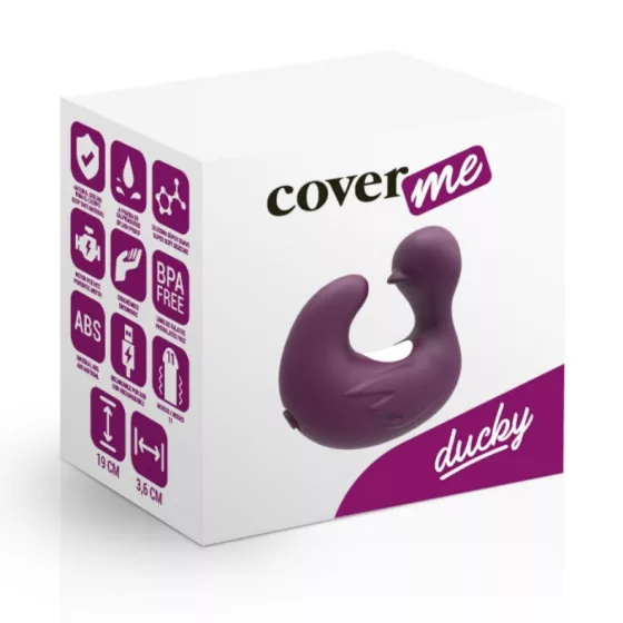 Cover Me kis méretű, vibrációs, csiklóizgató kacsa (bordó)