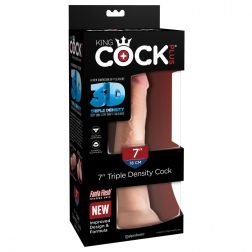   King Cock Plus Triple Density 7" tapadótalpas dildó (18 cm)