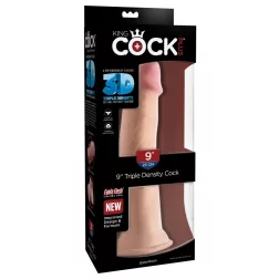   King Cock – Plus Triple Density 9" tapadótalpas dildó (23 cm)